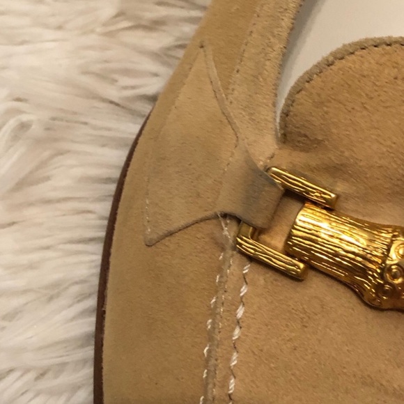 Sz 8 Claudia Ciuti Suede Flats New Cream Color - Picture 7 of 8